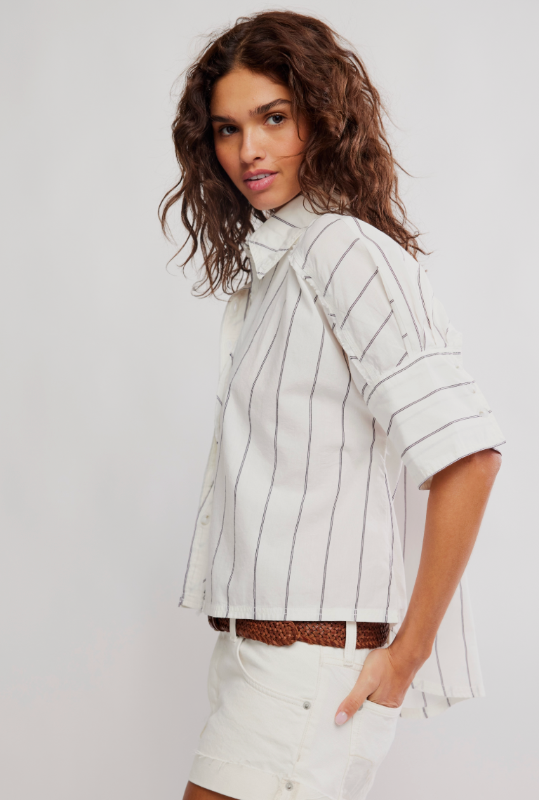 Seaside Cotton Striped Shirt