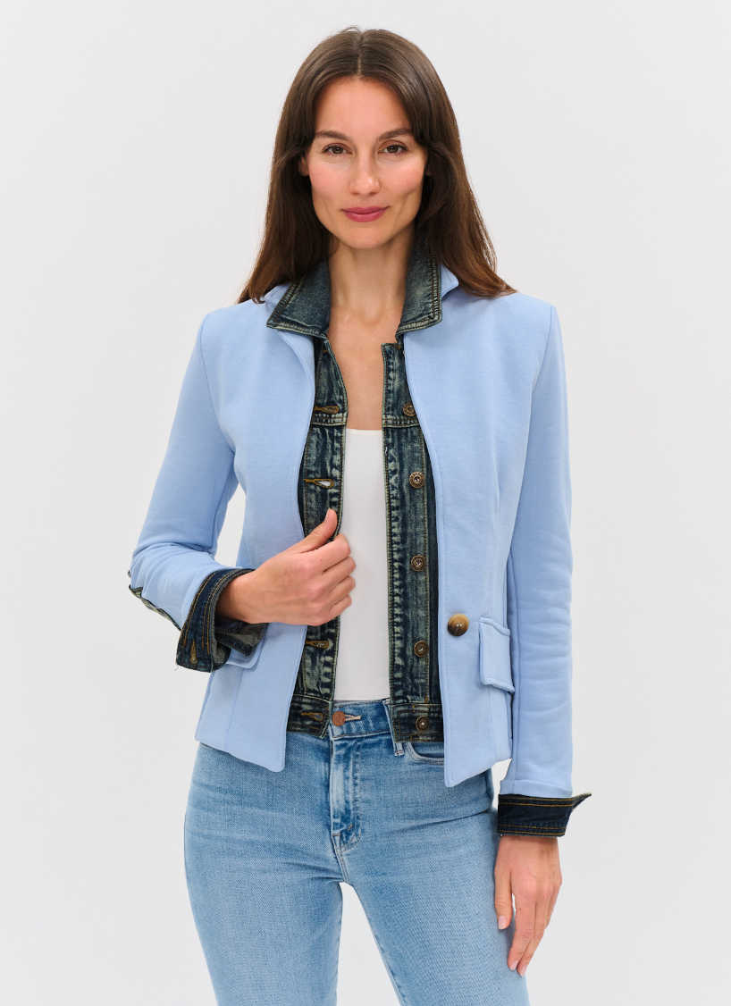 Veronica Mixed Media Blazer