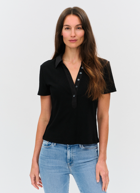 Simone Ribbed Polo