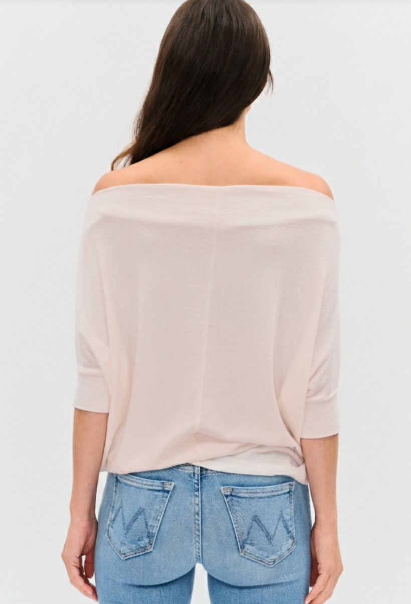 Maci Short Sleeve Convertible Knit Top