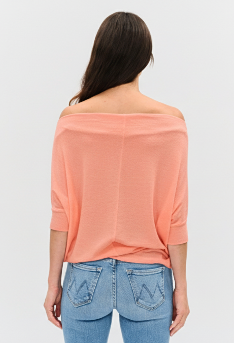 Maci Short Sleeve Convertible Knit Top
