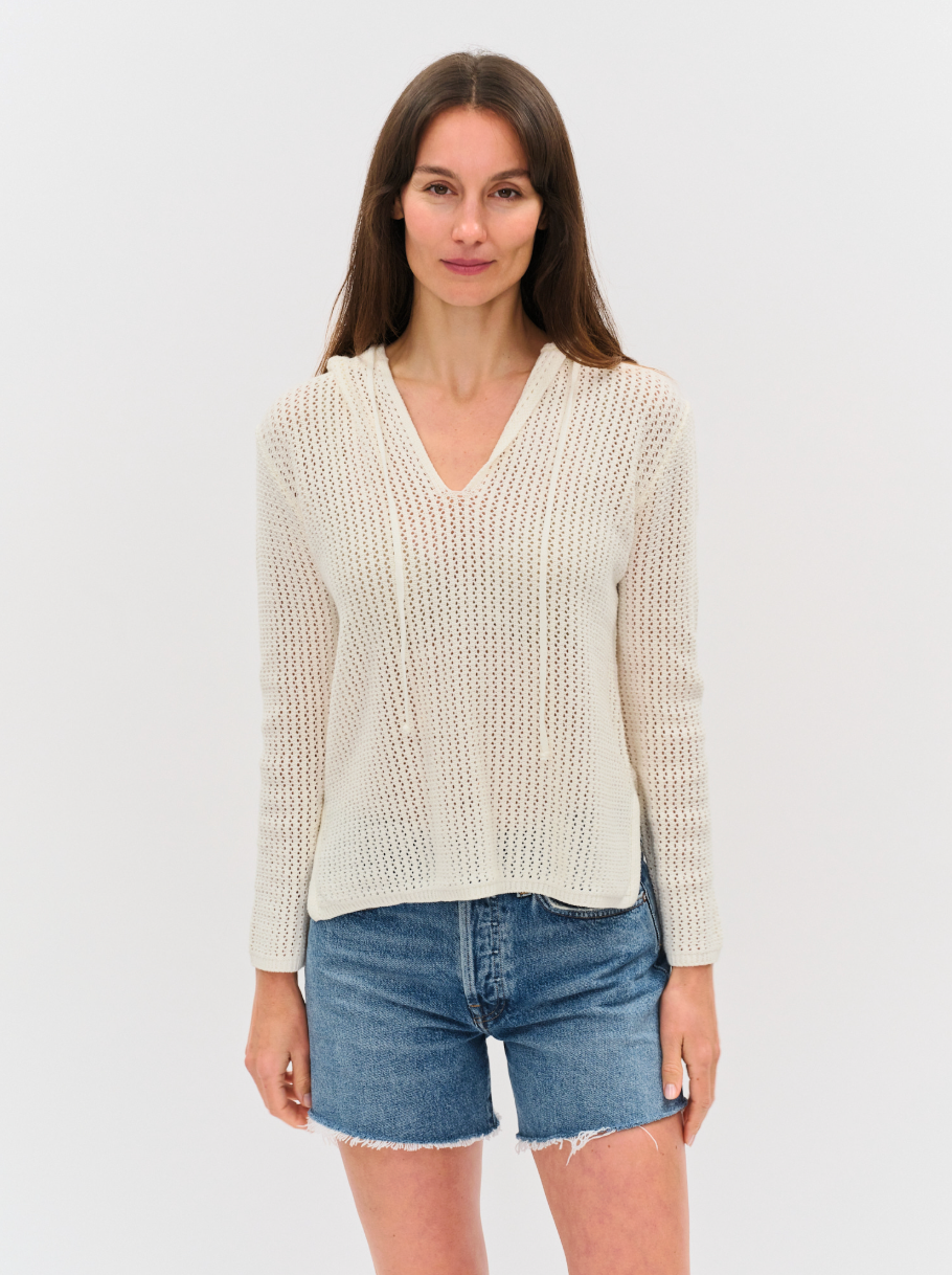 Drift Crochet Knit Hoodie