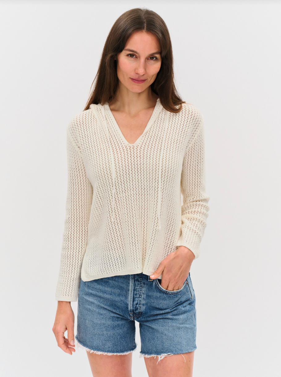 Drift Crochet Knit Hoodie