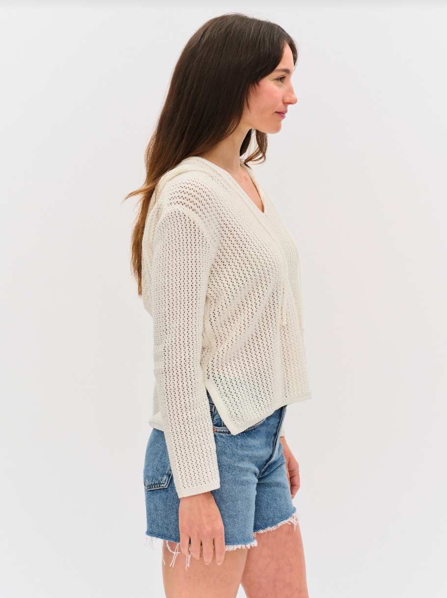 Drift Crochet Knit Hoodie