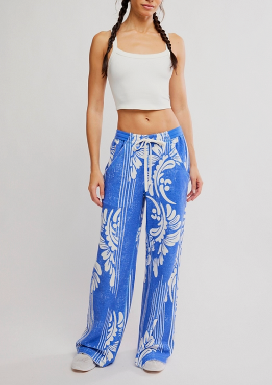 One Above Wide Leg French Terry Pant