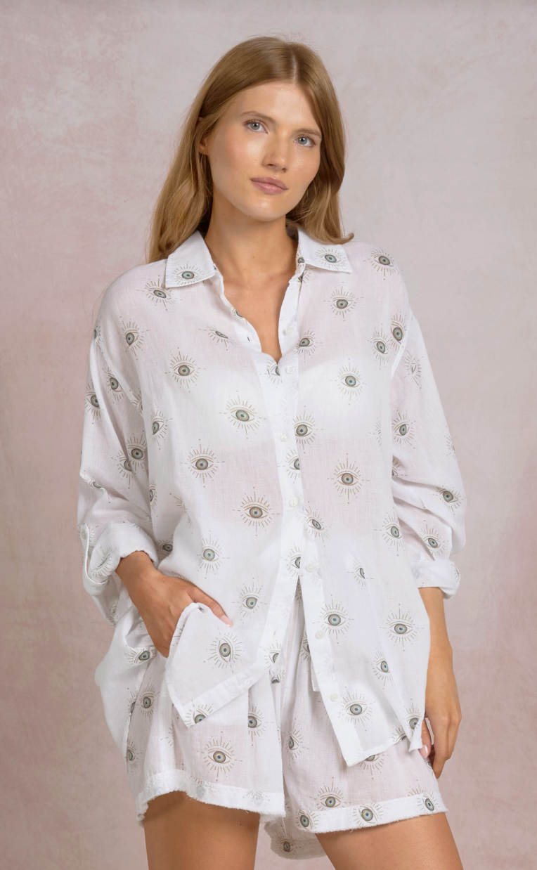 Evil Eye Button Down Top