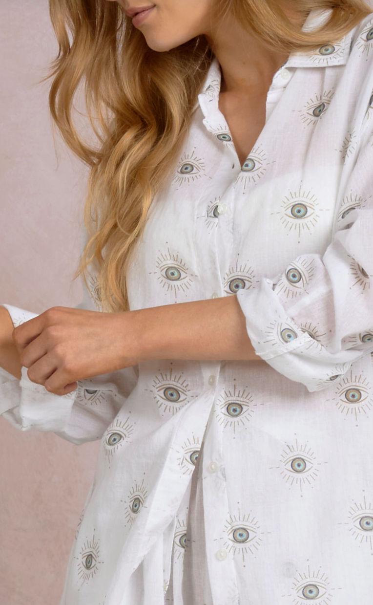Evil Eye Button Down Top