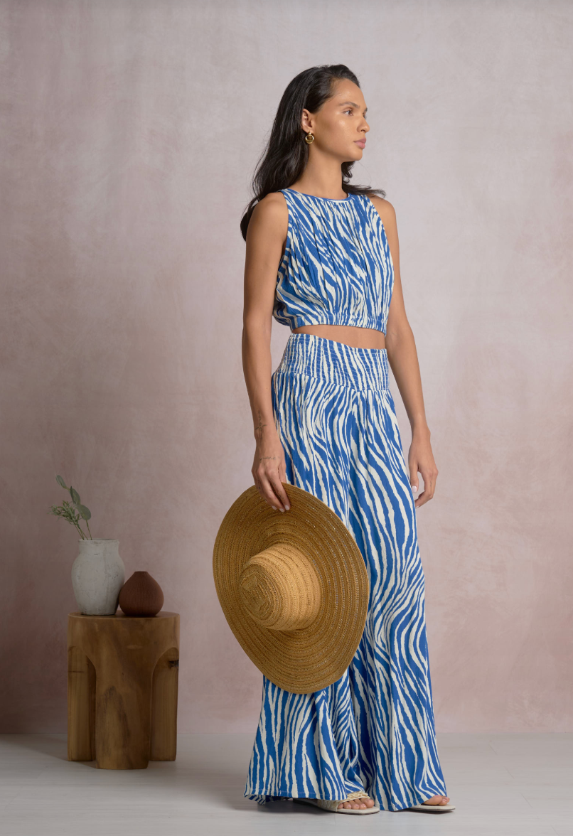 Alani Zebra Print Woven Pant