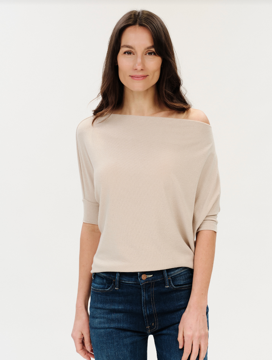 Maci Short Sleeve Convertible Knit Top