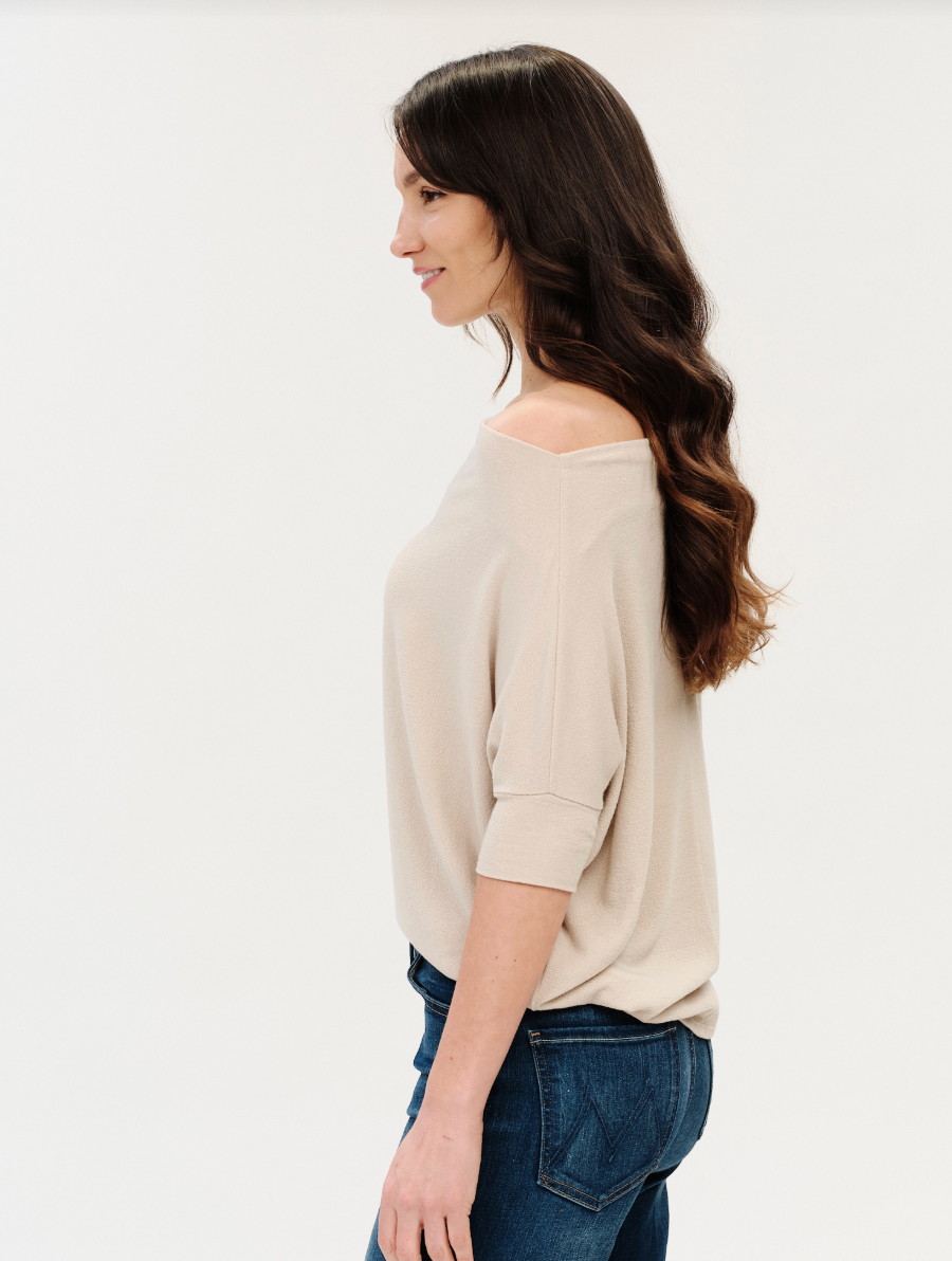 Maci Short Sleeve Convertible Knit Top