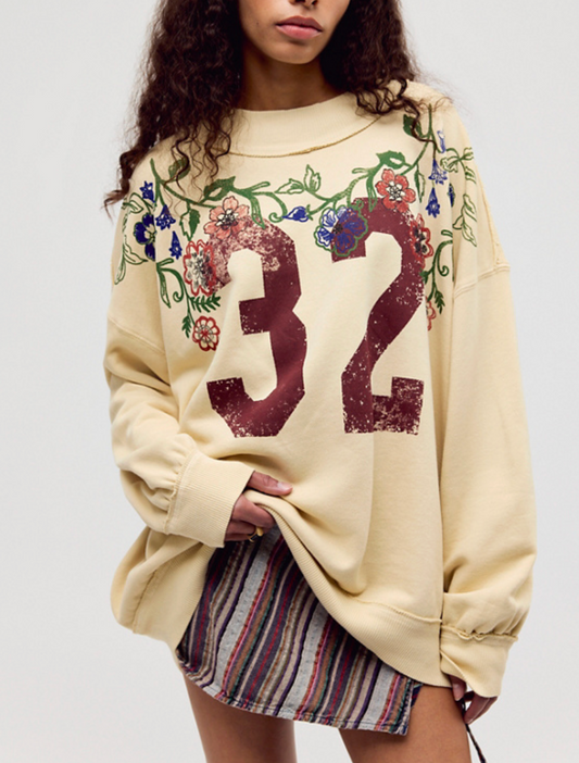 Palm Spring Turtle Graphic Pullover
