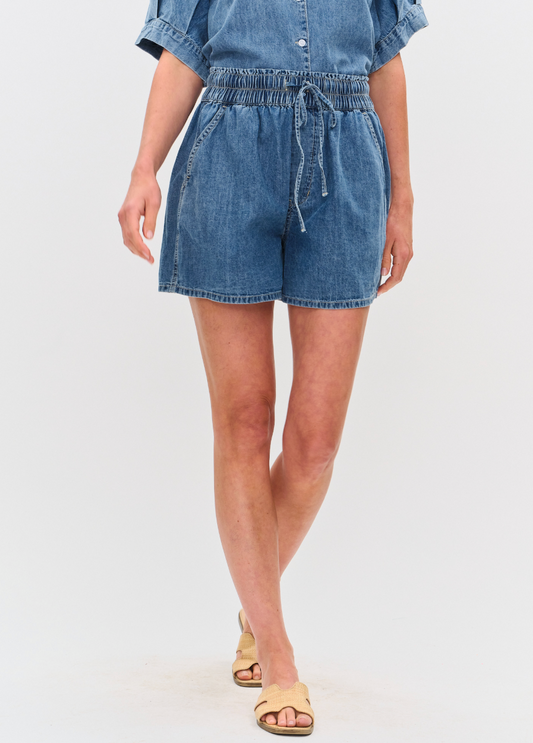 Emma Denim Elastic Waist Short