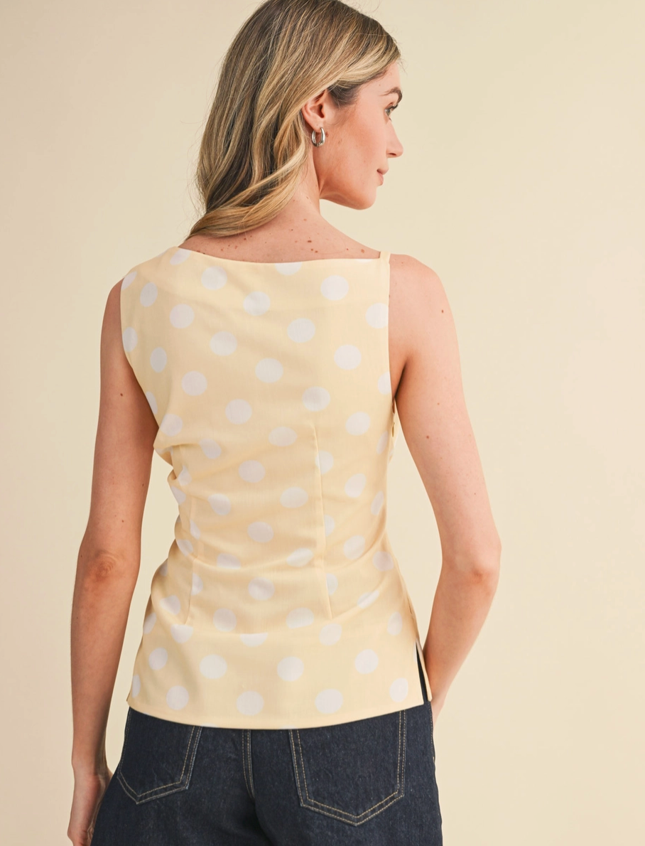 Kim Polka Dot Off Shoulder Top