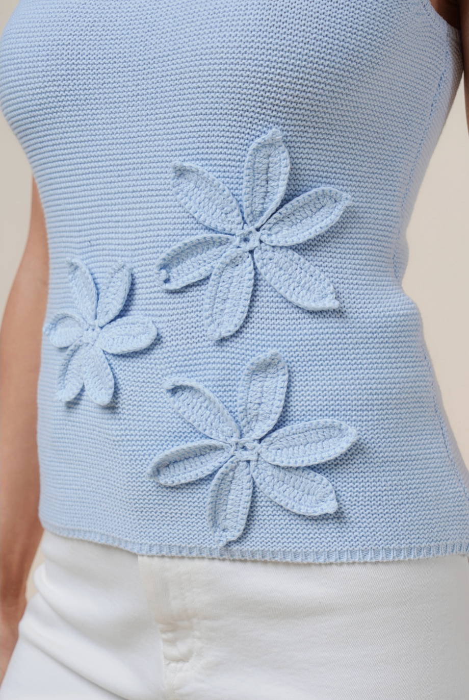 Percy Floral Applique Knit Top