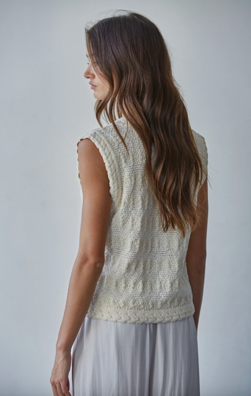 Shelly Sweater Button-Down Vest