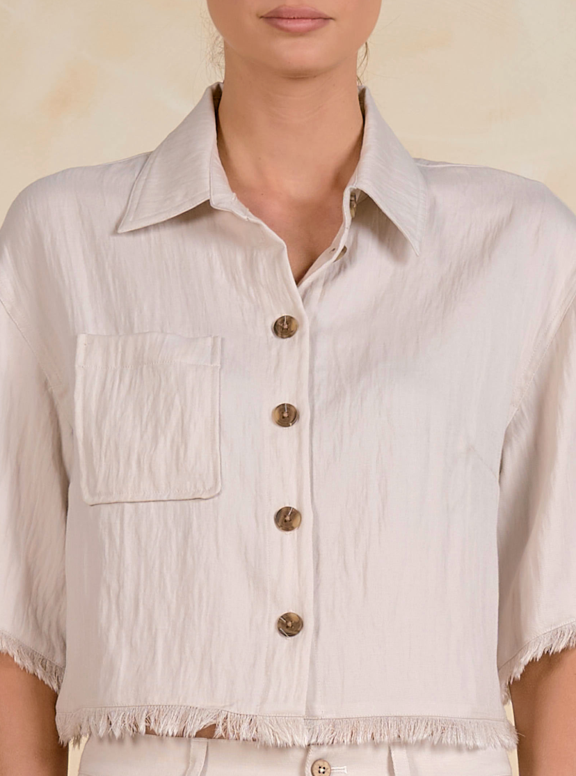 Antonia Fray Hem Woven Button Down