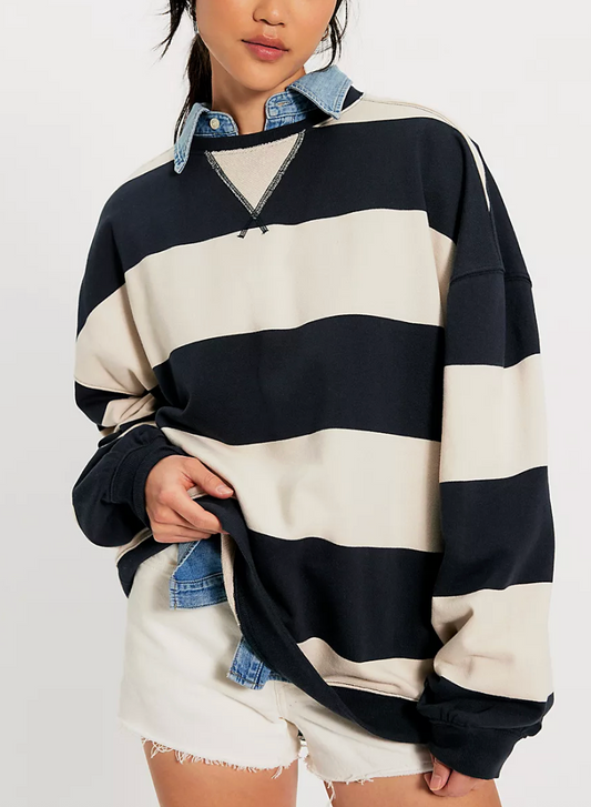 Classic Stripe Crew Pullover