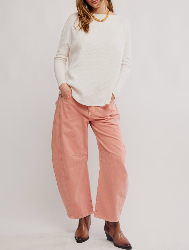 Latte Blues Thermal Long Sleeve Top