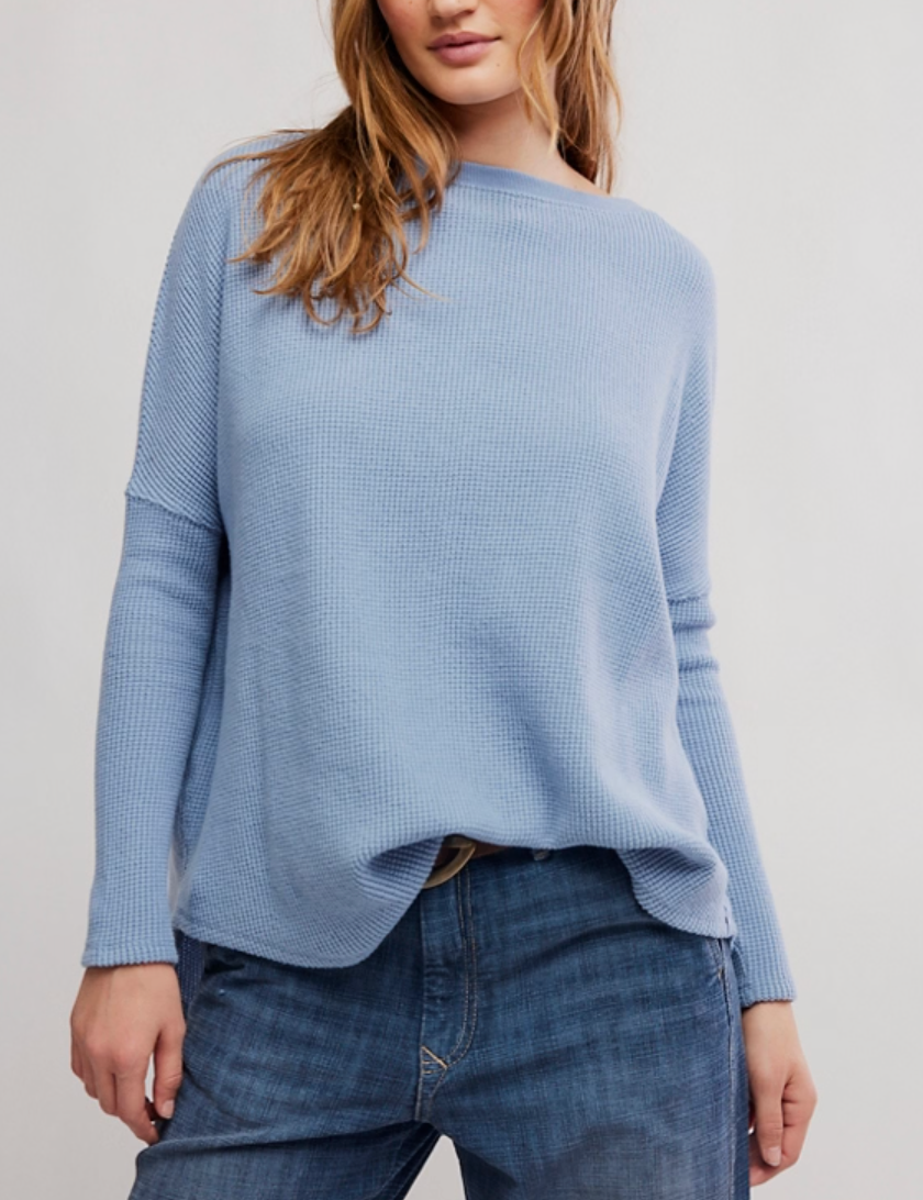 Latte Blues Thermal Long Sleeve Top