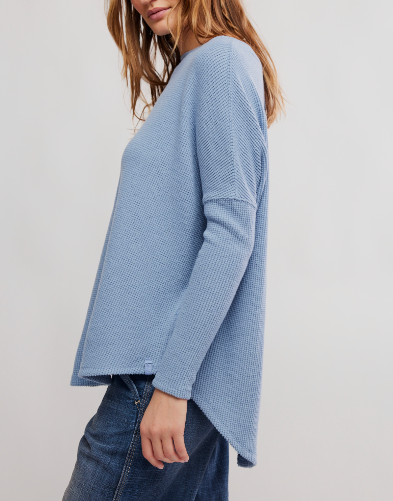 Latte Blues Thermal Long Sleeve Top