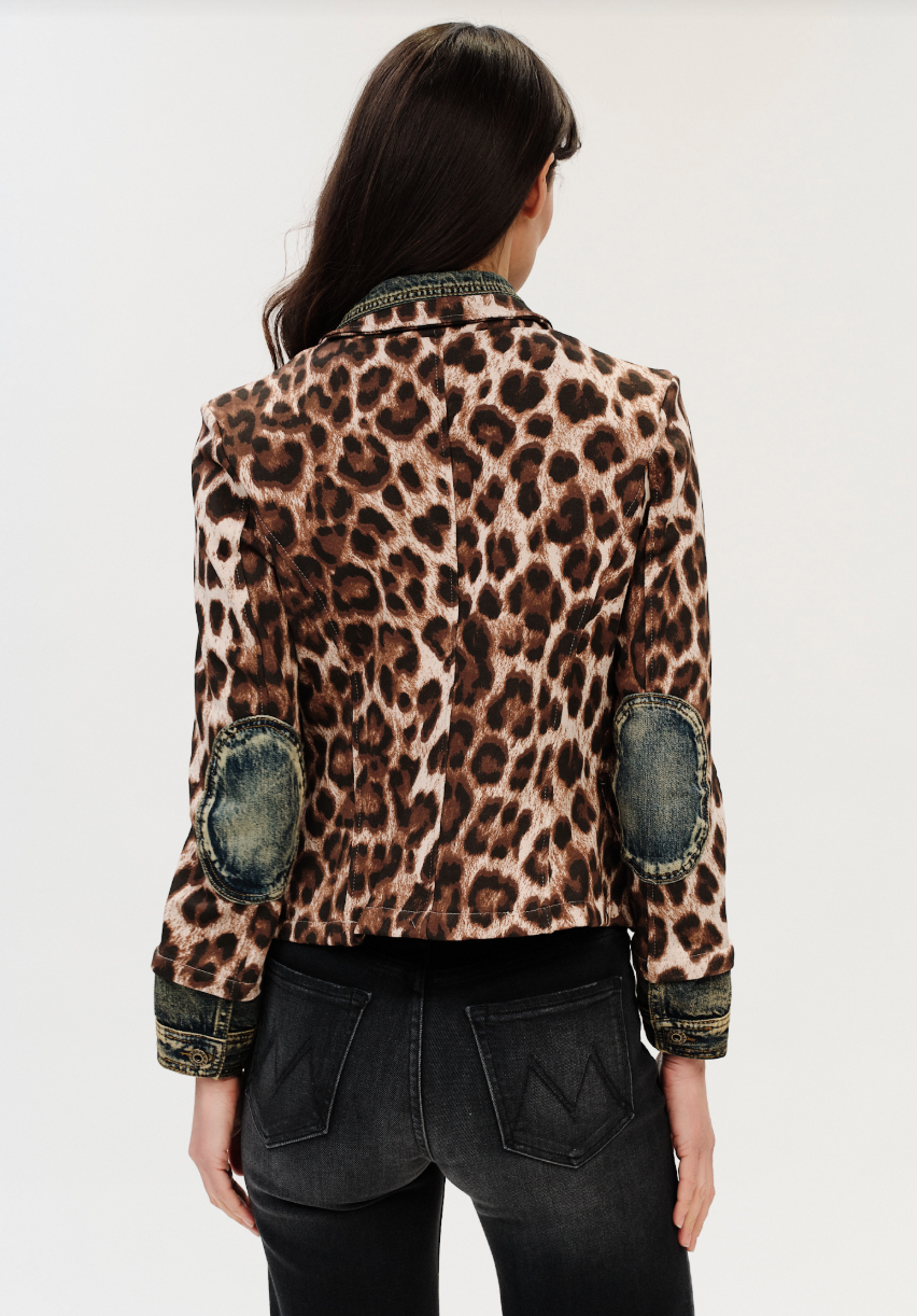 Clarissa Mixed Media Denim Jacket