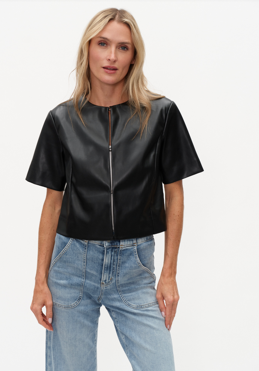 Quinn Faux Leather SS Jacket