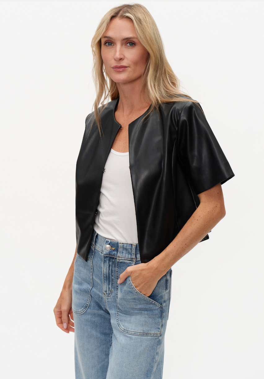 Quinn Faux Leather SS Jacket
