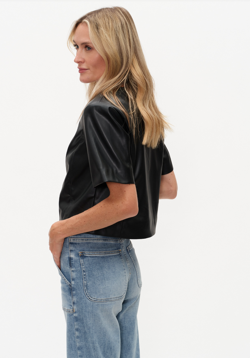 Quinn Faux Leather SS Jacket