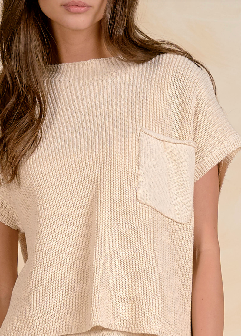 Caden Ribbed Cap Sleeve Top