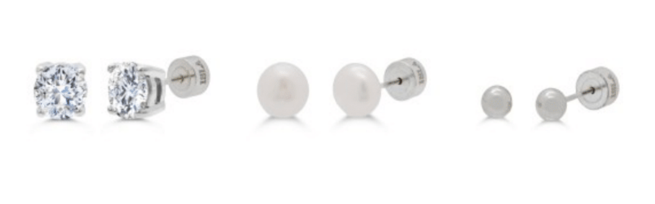 Bayside Basics 3 Pack Stud Earring Set