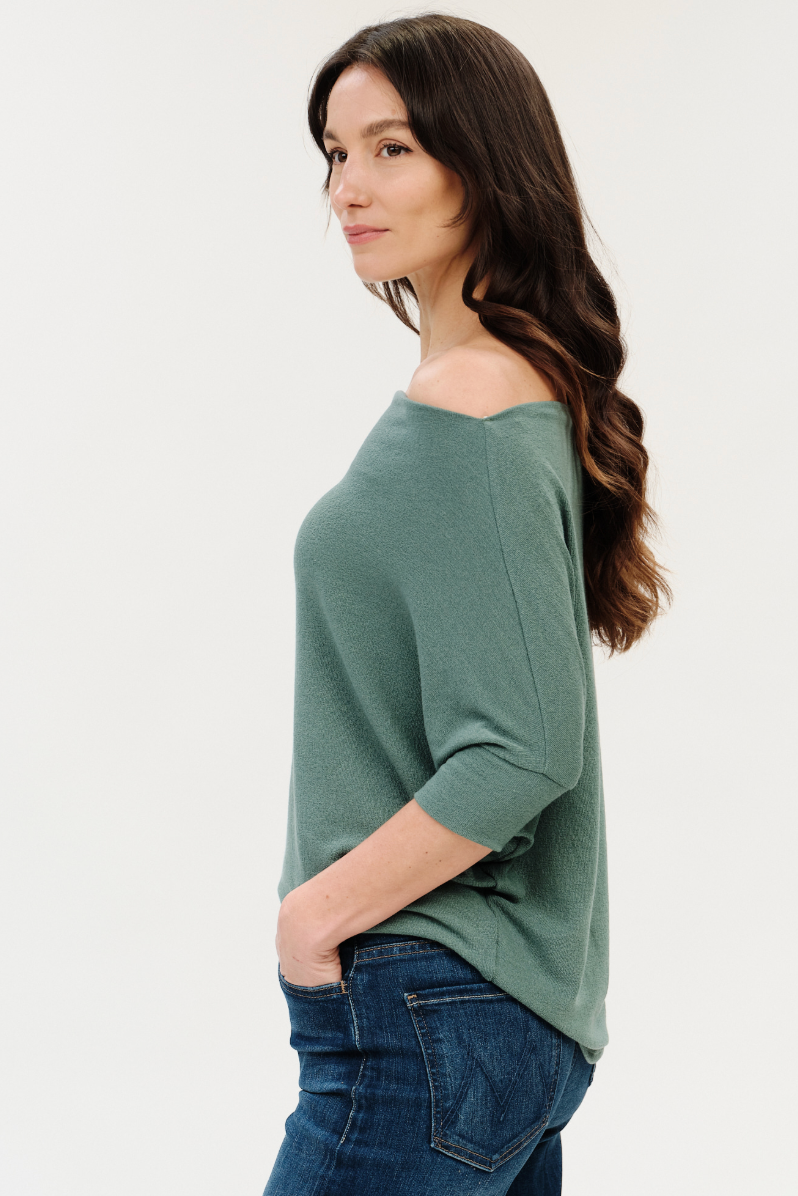 Maci Short Sleeve Convertible Knit Top