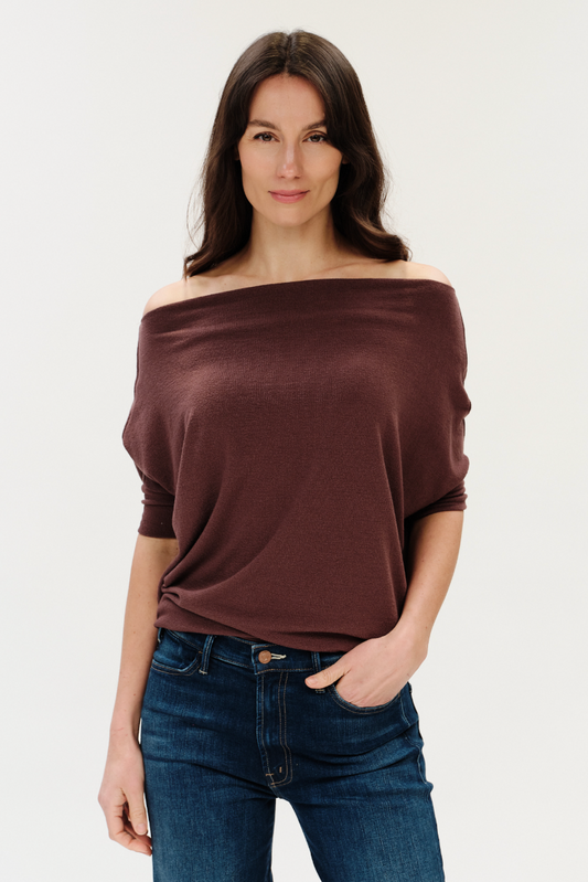 Maci Short Sleeve Convertible Knit Top