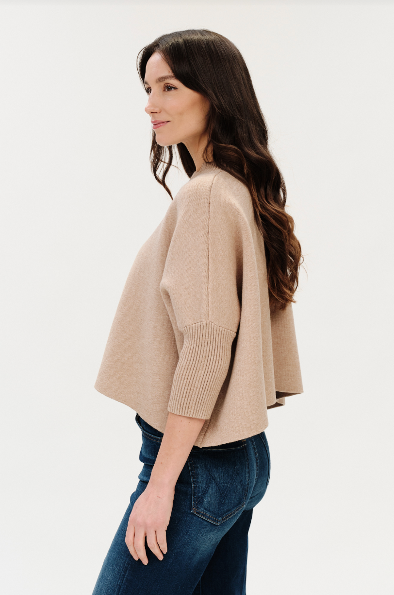 Oslo Funnel Neck 3/4 Sleeve Sweater