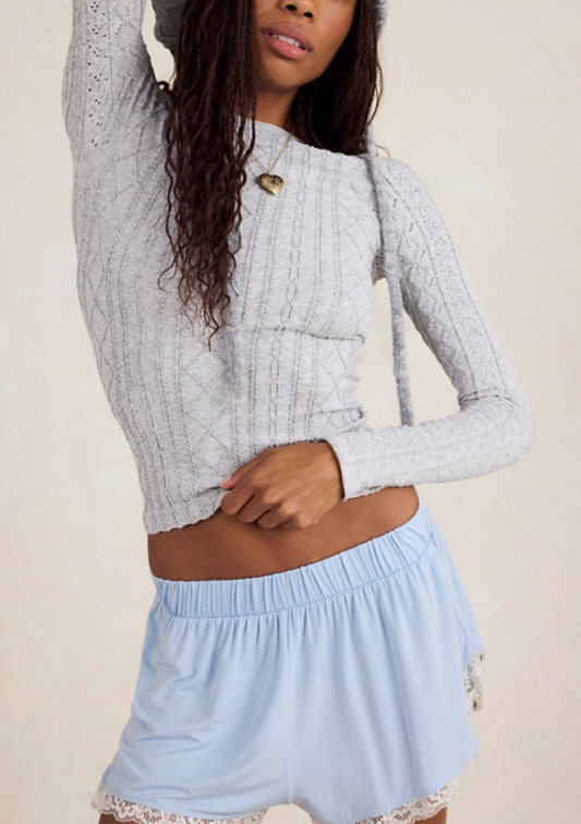So Soft Seamless Modal Cable Knit Top