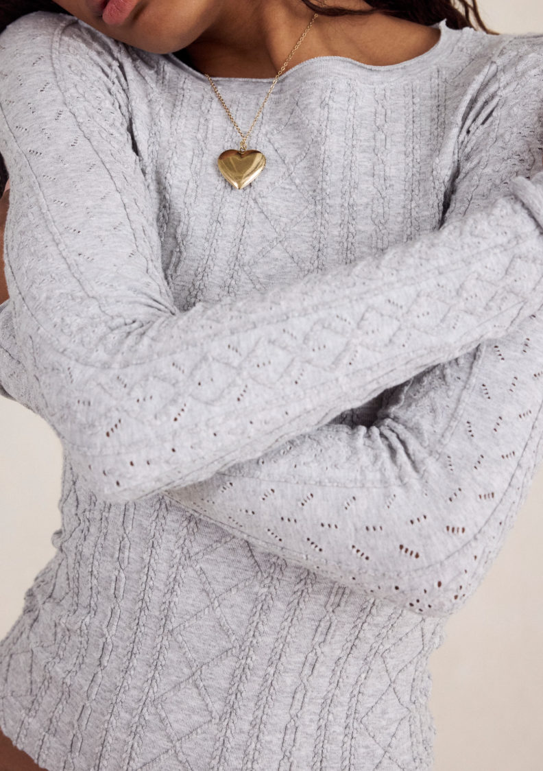 So Soft Seamless Modal Cable Knit Top