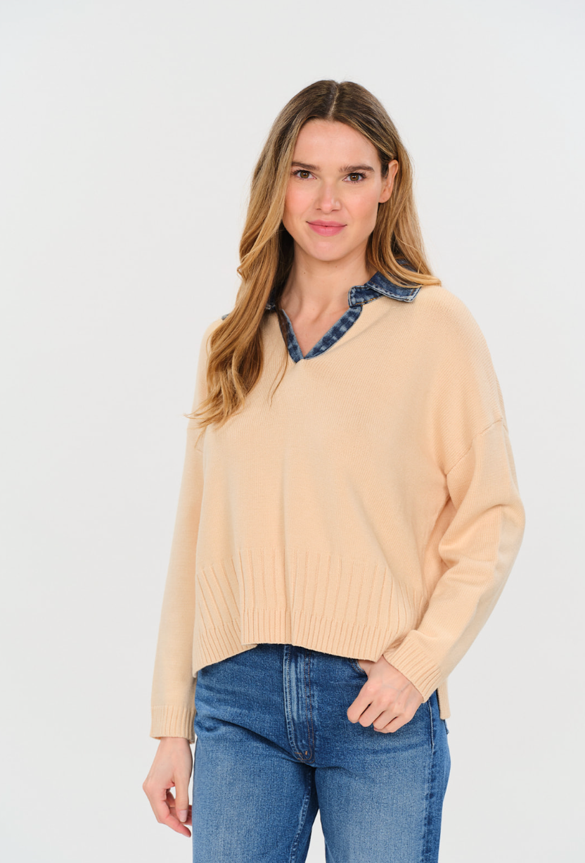 Eileen Mixed Media Sweater