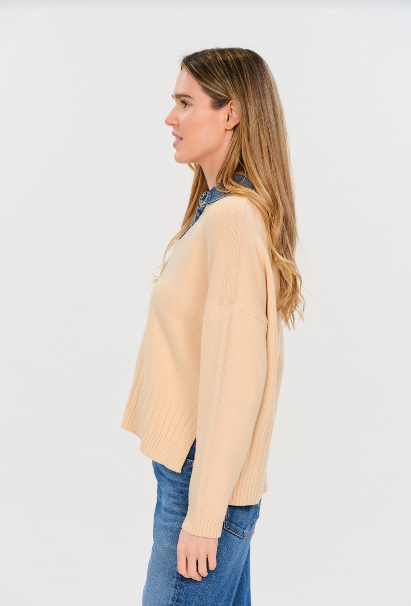 Eileen Mixed Media Sweater