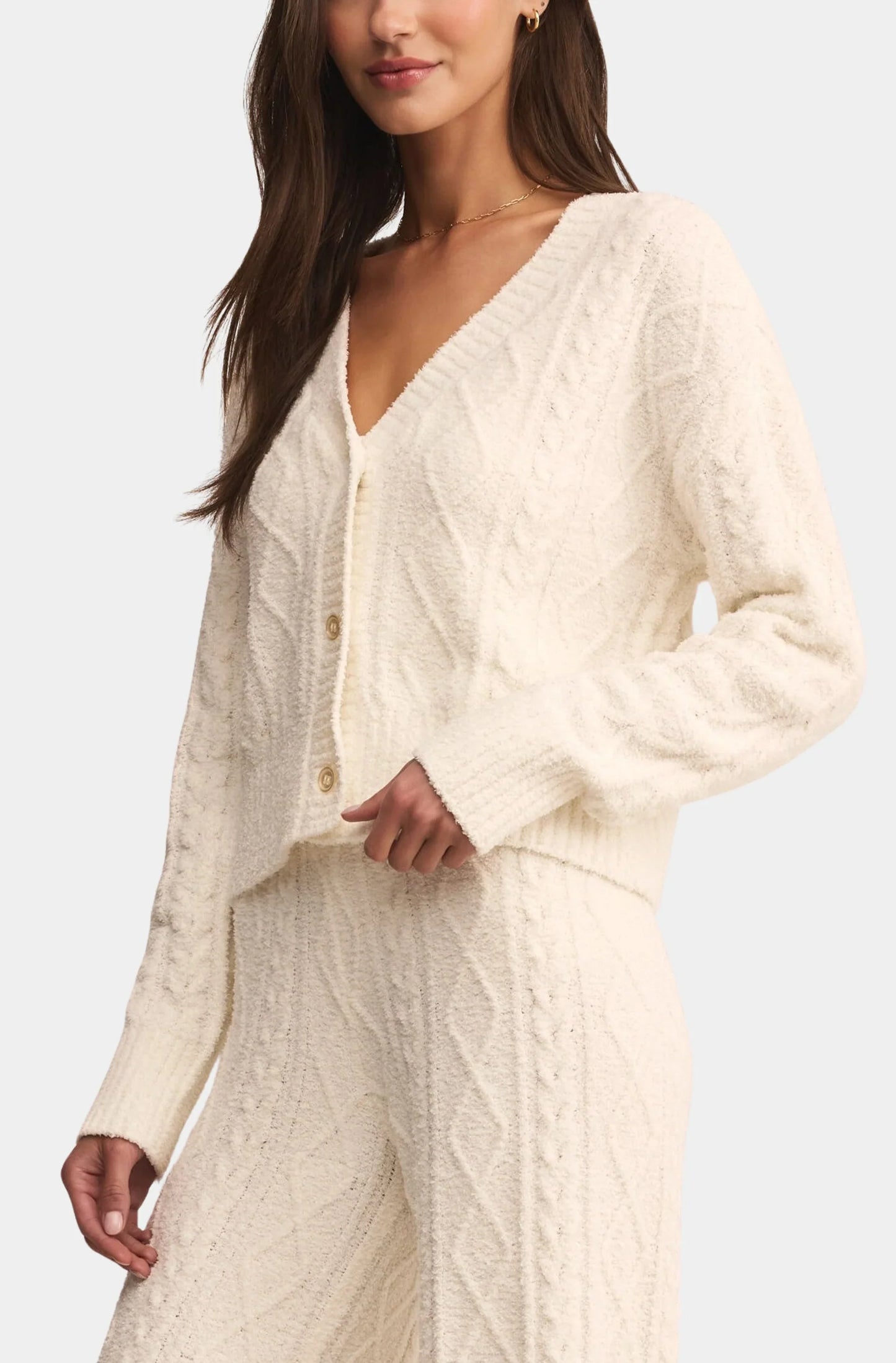 Teddy Cable Knit Cardigan