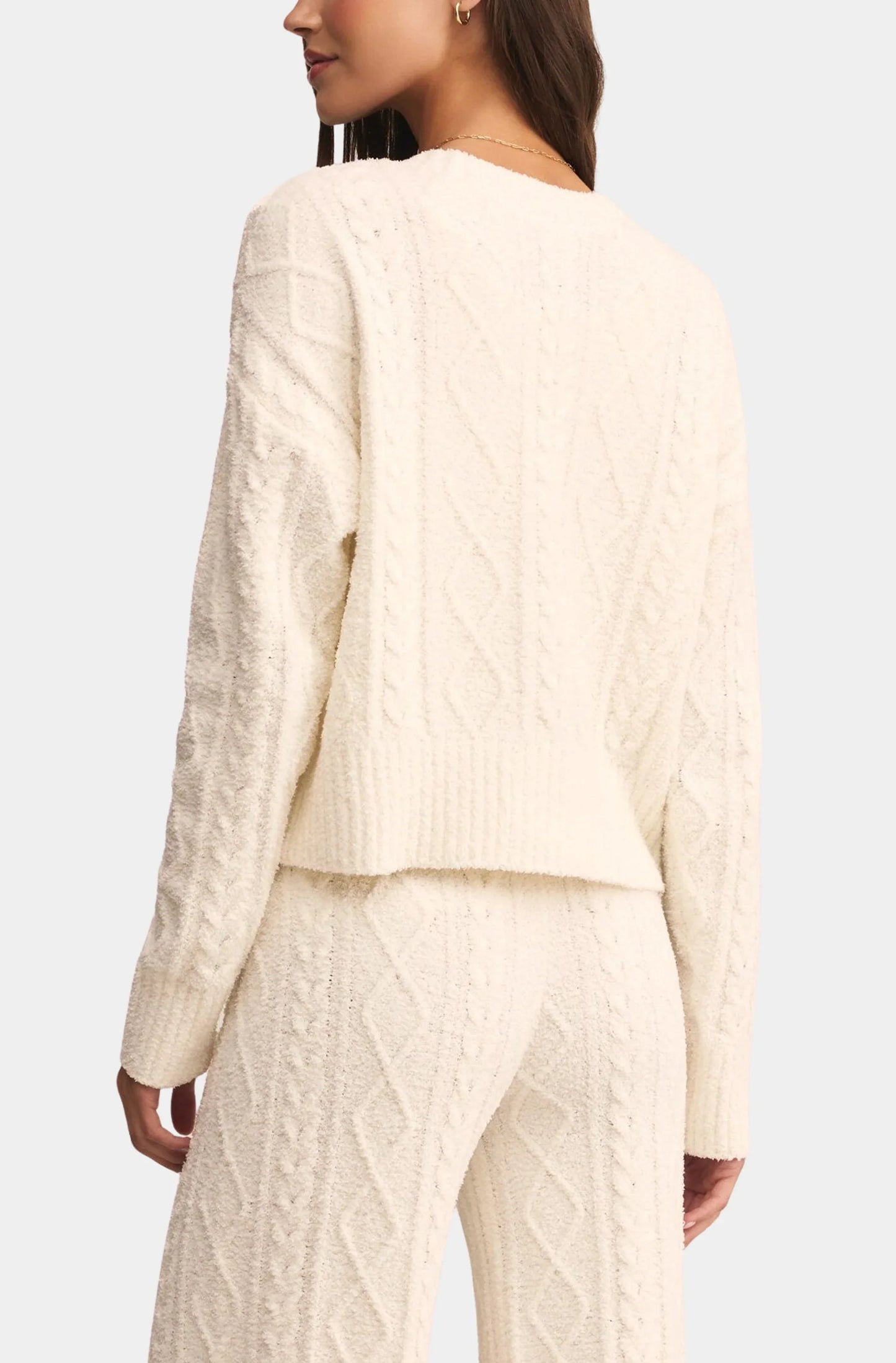Teddy Cable Knit Cardigan