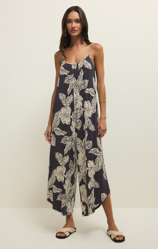 Asha Flared Floral Jumpsuit