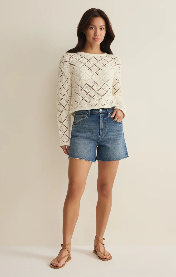 Hullen Diamond Crochet Sweater