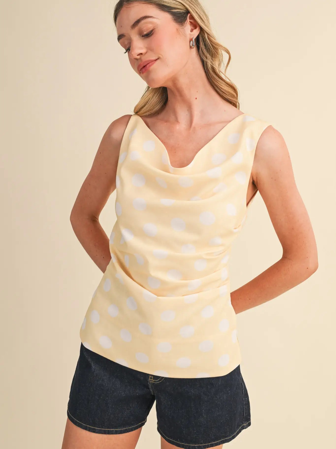 Kim Polka Dot Off Shoulder Top