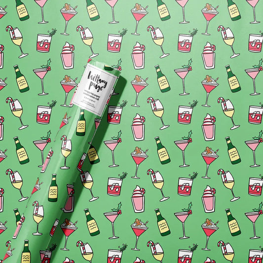 Holiday Cocktails Premium Wrapping Paper