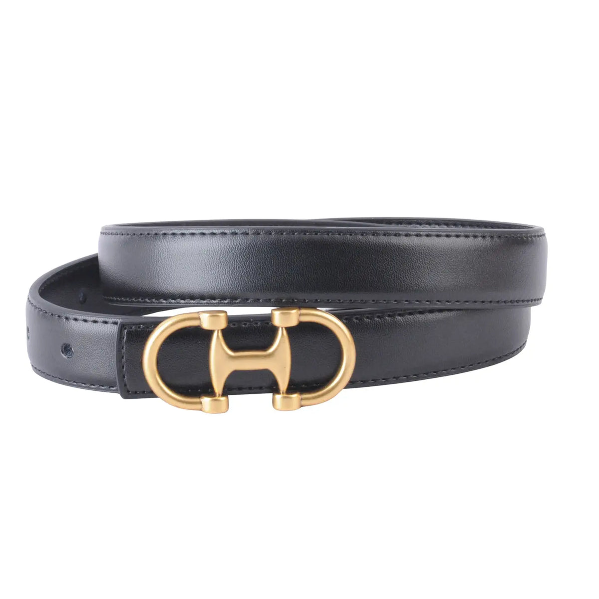 Horsebit Buckle Equestrian Leather Belt