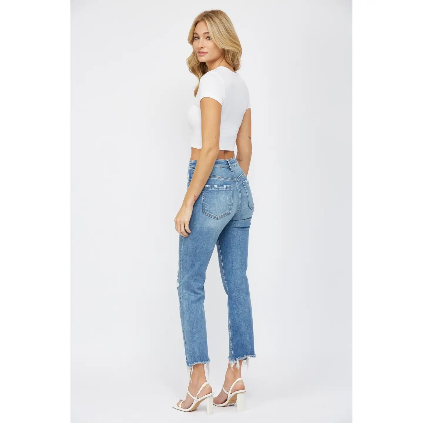 Sawyer High Rise Slim Crop Denim