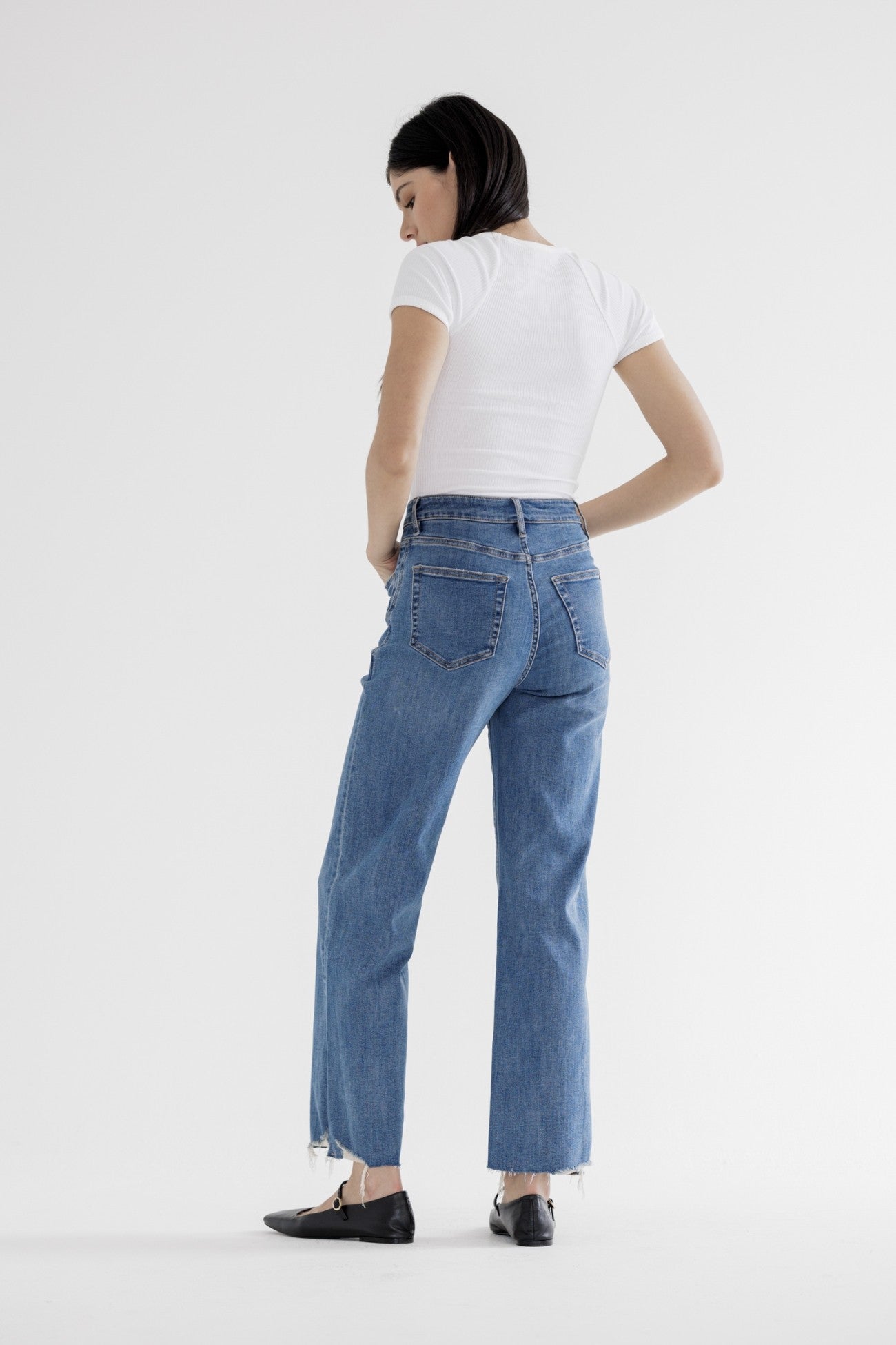 Hannah High Rise Wide Leg Denim