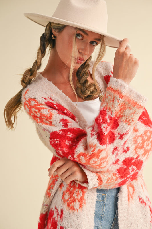 Vivian Oversized Floral Cardigan