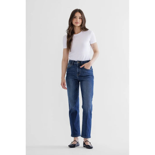 Evangeline Super High Straight Leg Denim