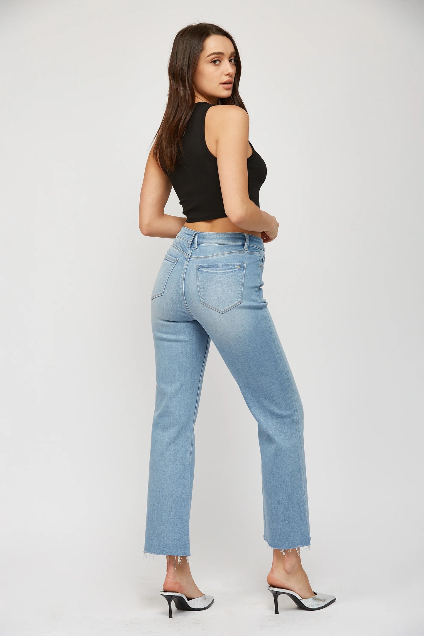 Laurel High Rise Super Soft Cropped Flare Denim