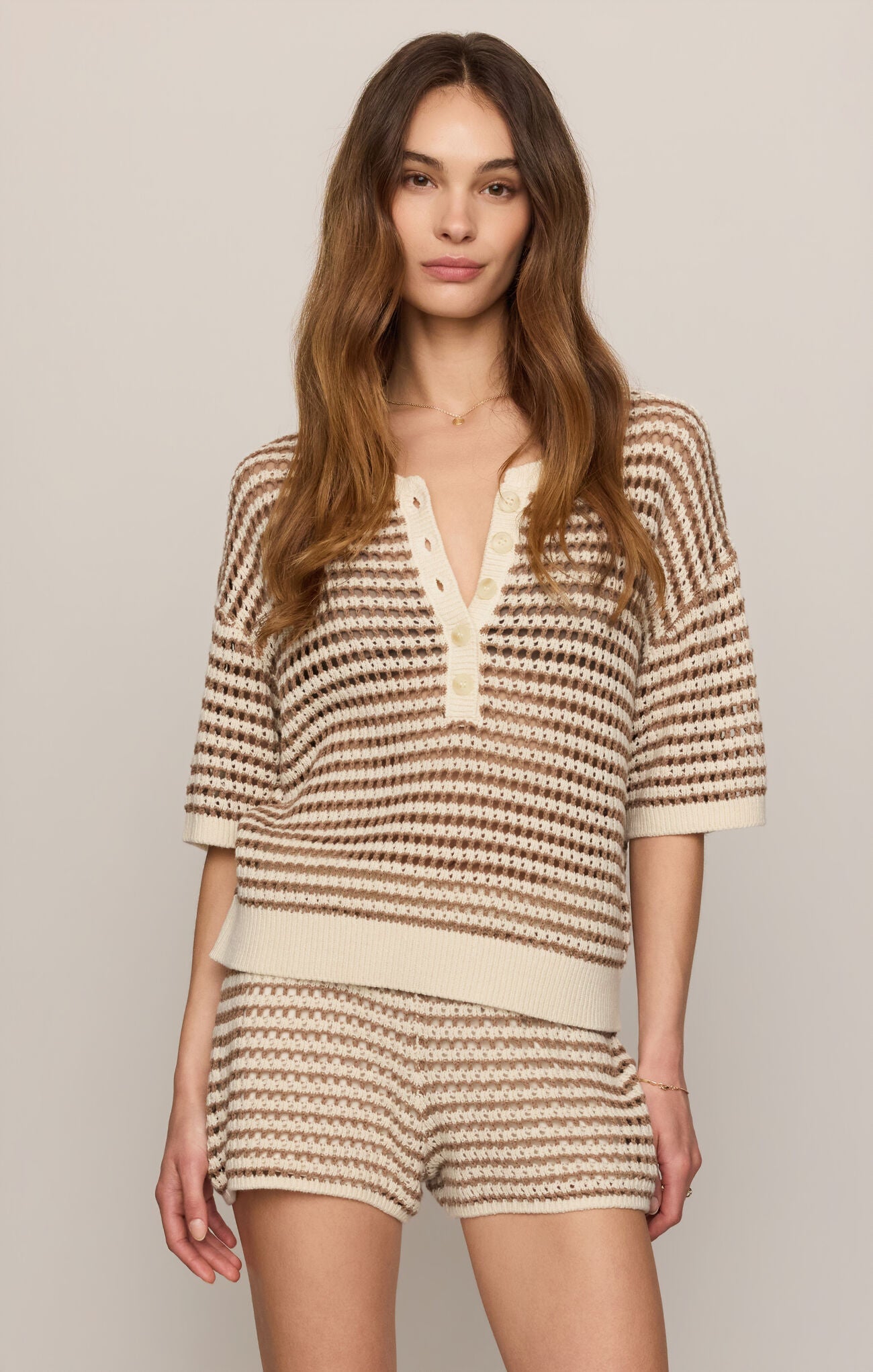 Lyla Striped Sweater Short